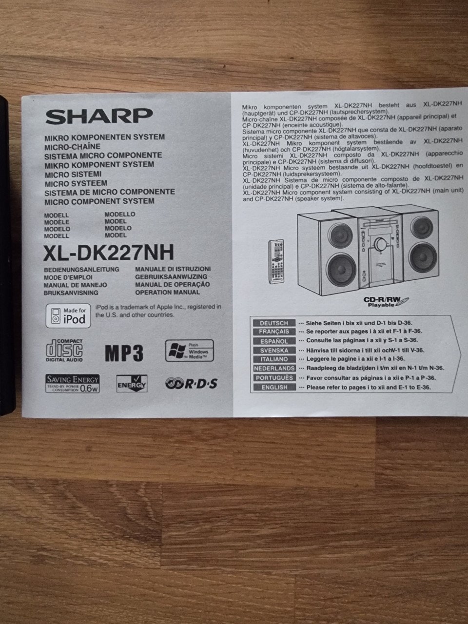 Nette Sharp Stereo Radio, CD en iPod Docking