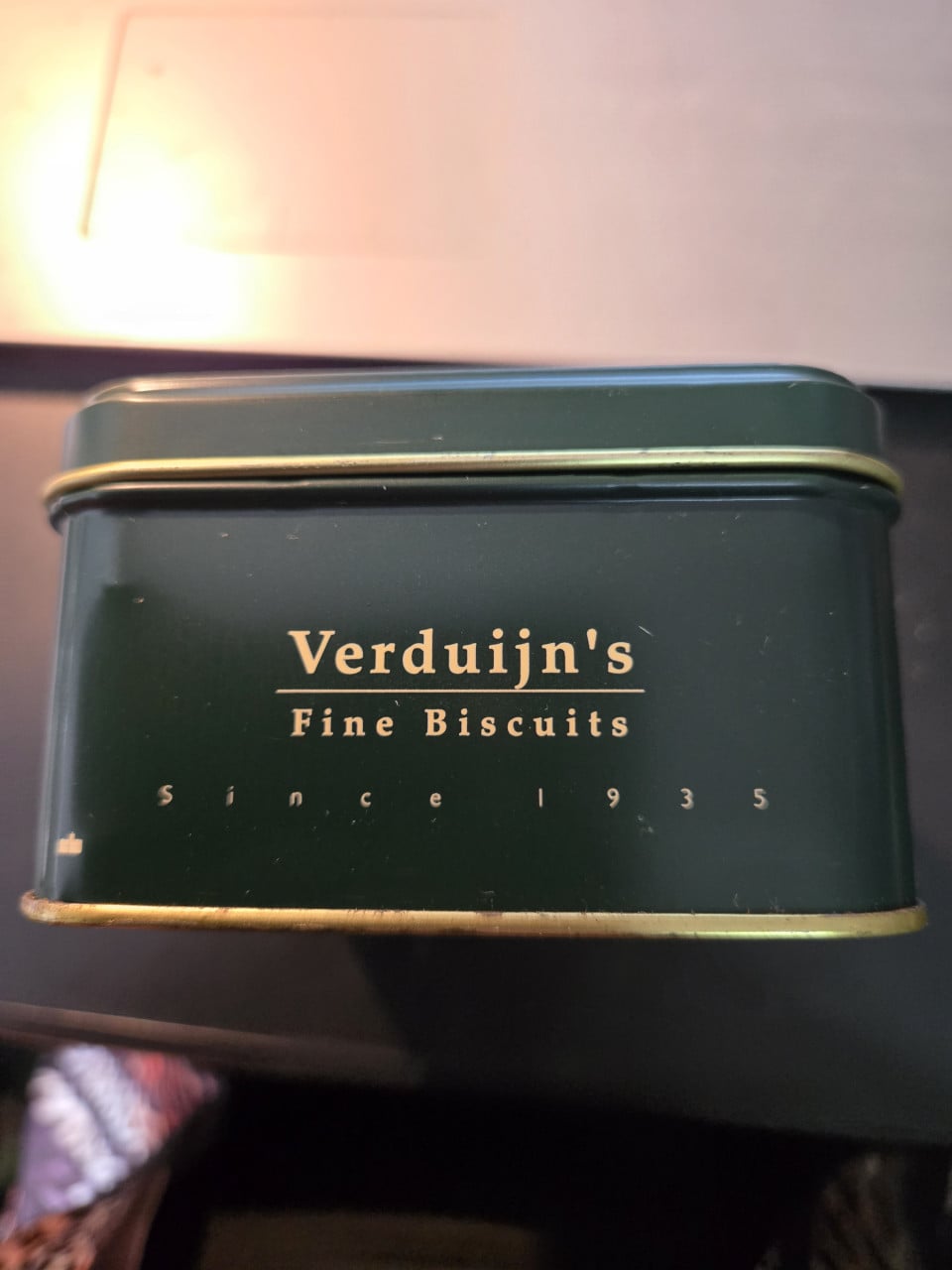 Blikje van Verduijn's Fine Biscuits,13.5 x 9.5 x 5.7 cm