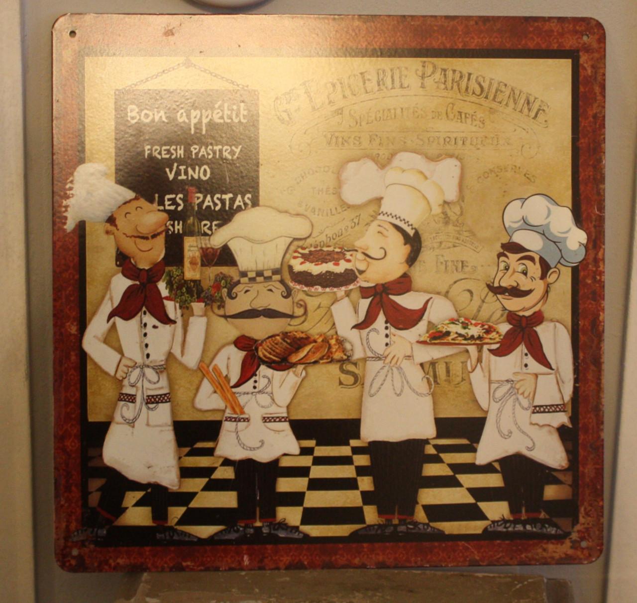 Metalen wandbord keuken trafreel