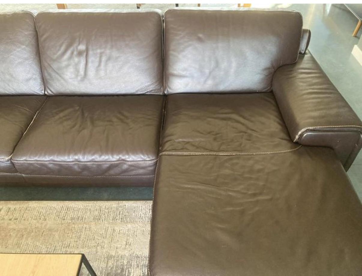 Lederen bank donkerbruin Merk Natuzzi