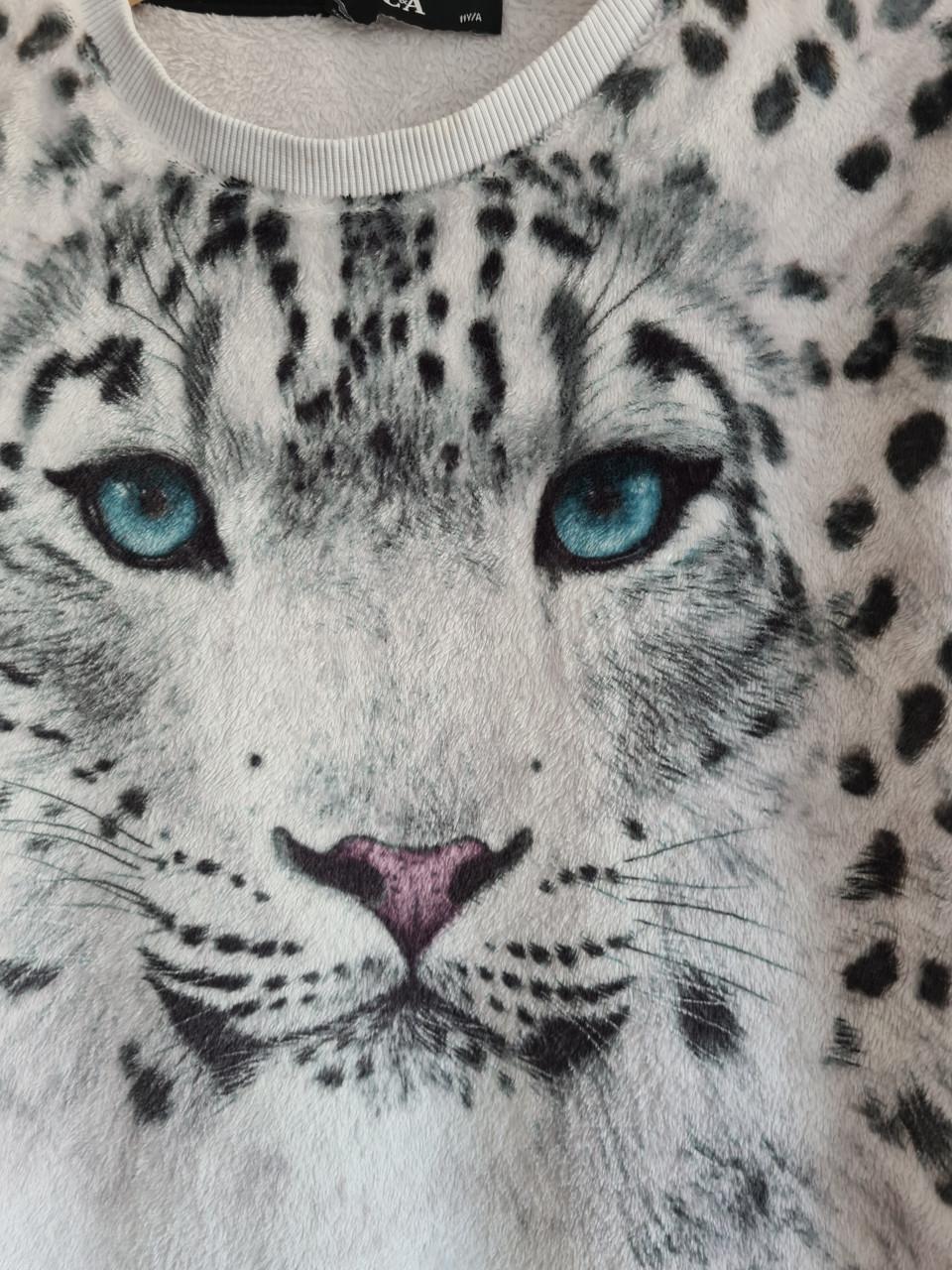 Zachte ecru trui met tijgerprint van C&A Mt 146