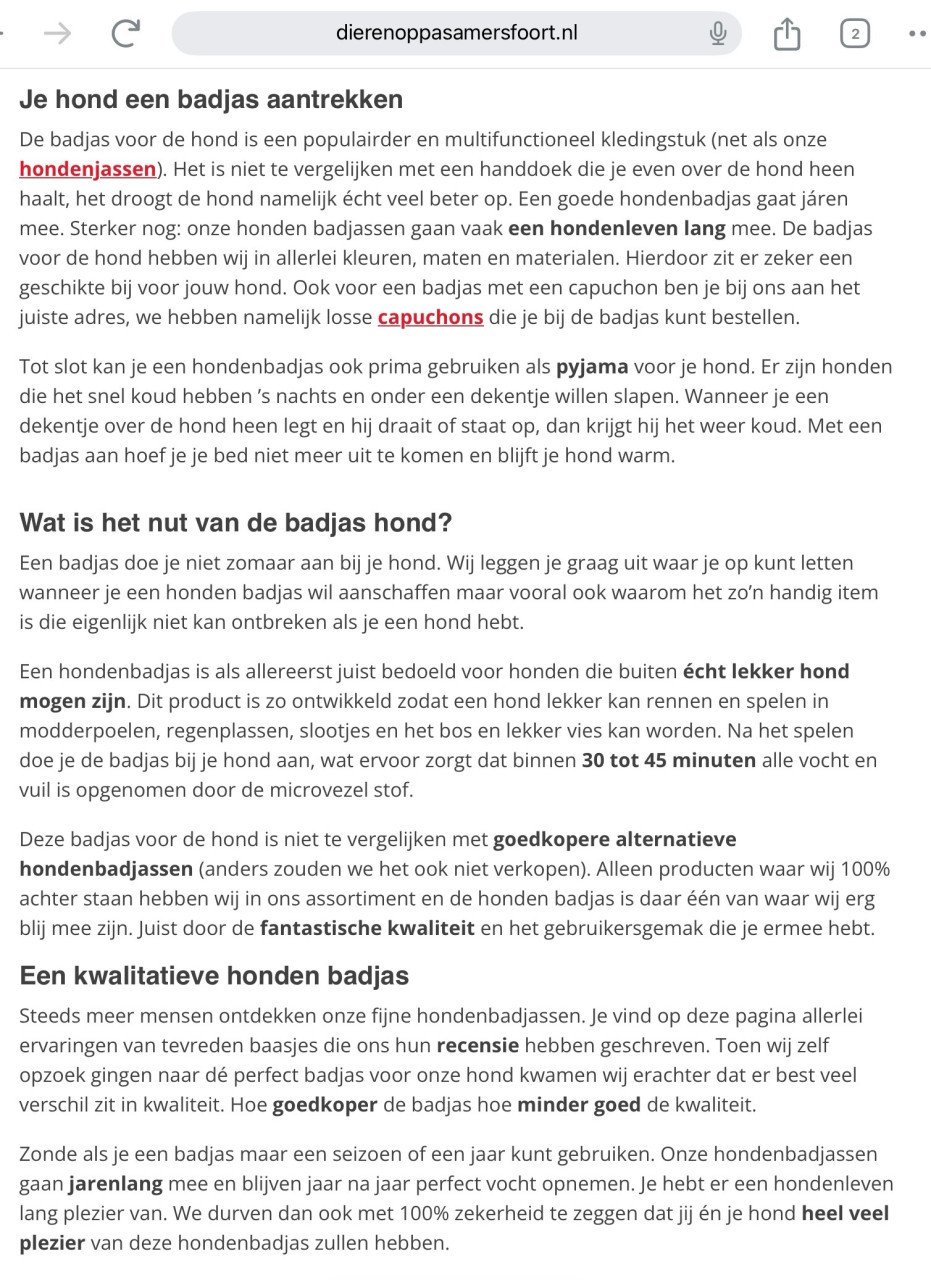 Luxe honden badjas
