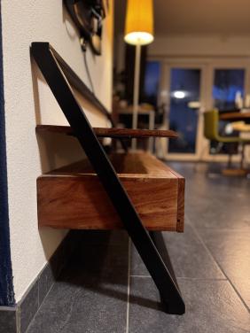 Industrieel stalen-houten TV meubel / dressoir