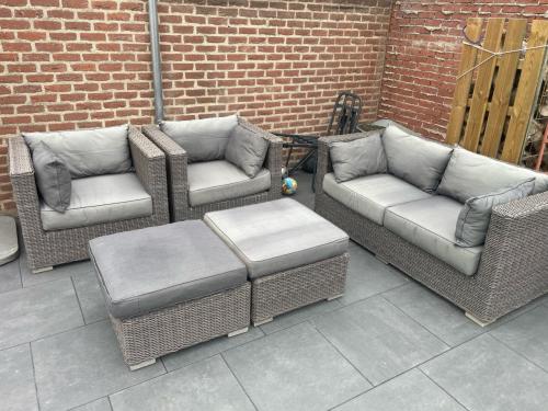 Lounge set Grijs met lekkere kussens