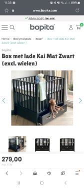 Mat zwarte bopita box met lade
