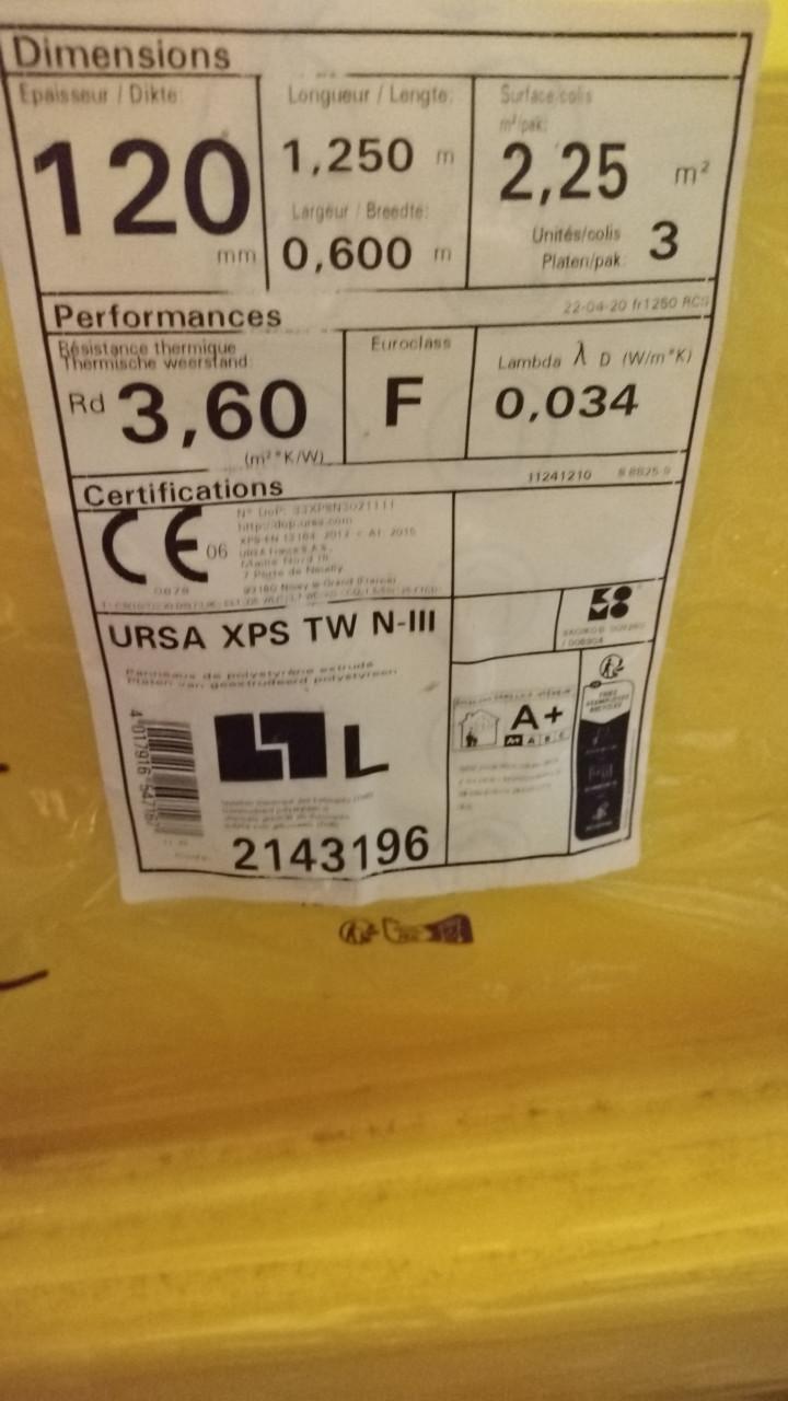 Isolatieplaten 12cm dik