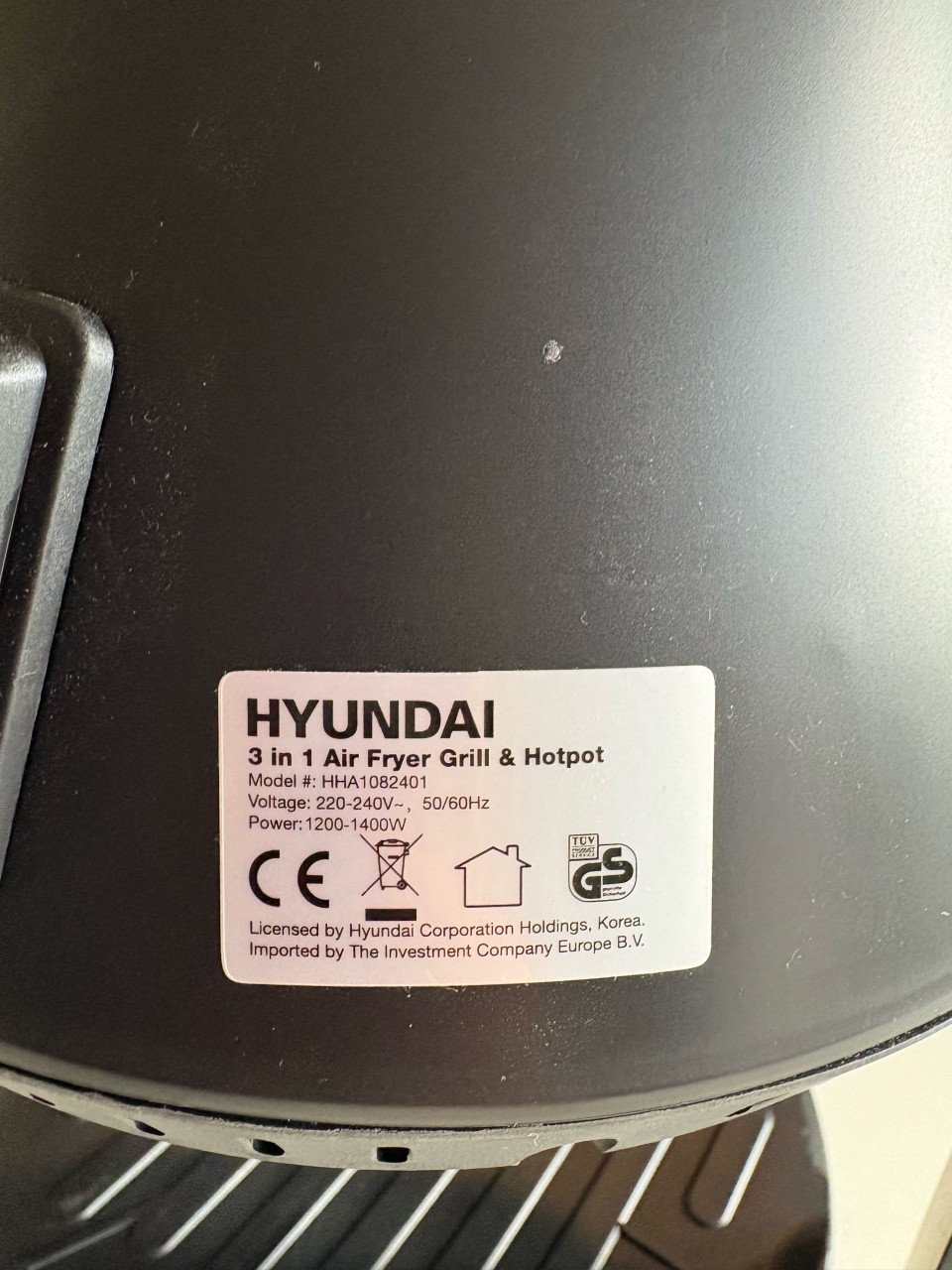 Hyundai 3-in-1 airfryer, grill en hotpot
