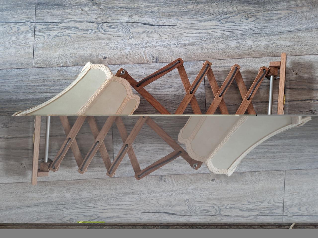 Originele schaarlamp/ retro wandlamp.