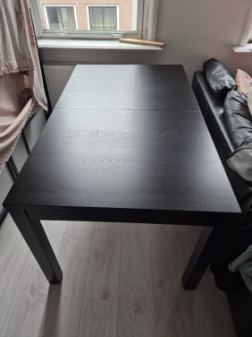 Uitschuifbare eetkamertafel