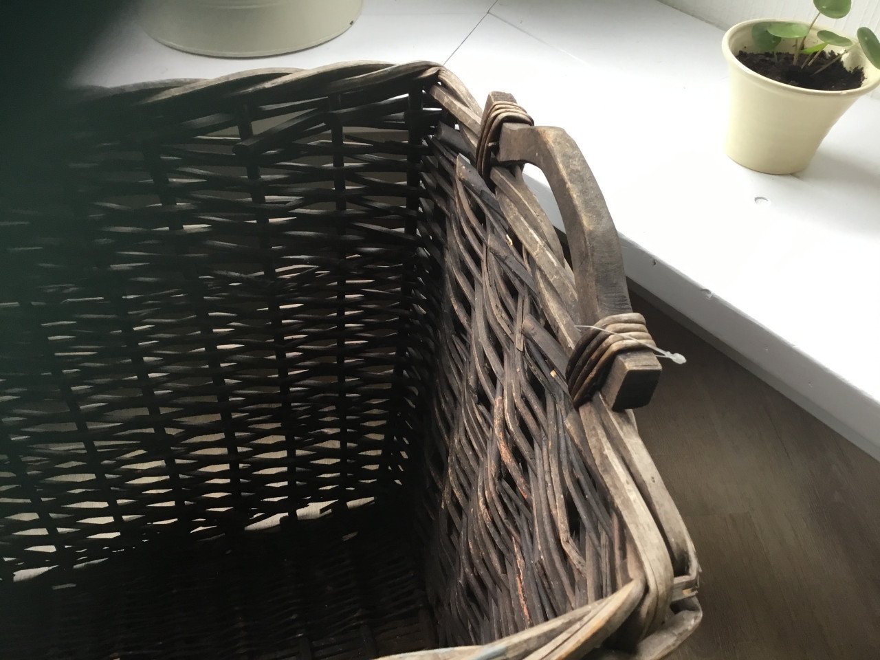 2x Rieten mand groot H53xL63xB47 cm