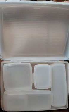 Set Witte Curver bakjes
