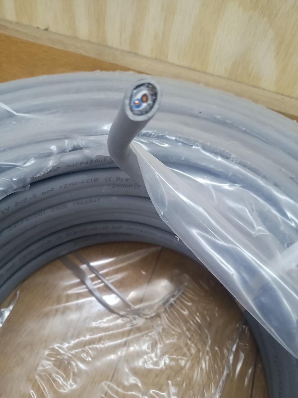 Ymvk-as 2x2.5 grondkabel, rol 100 m