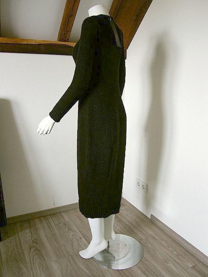 SÁBETH: Nieuw Grofgebreid jurkje zwart S of M