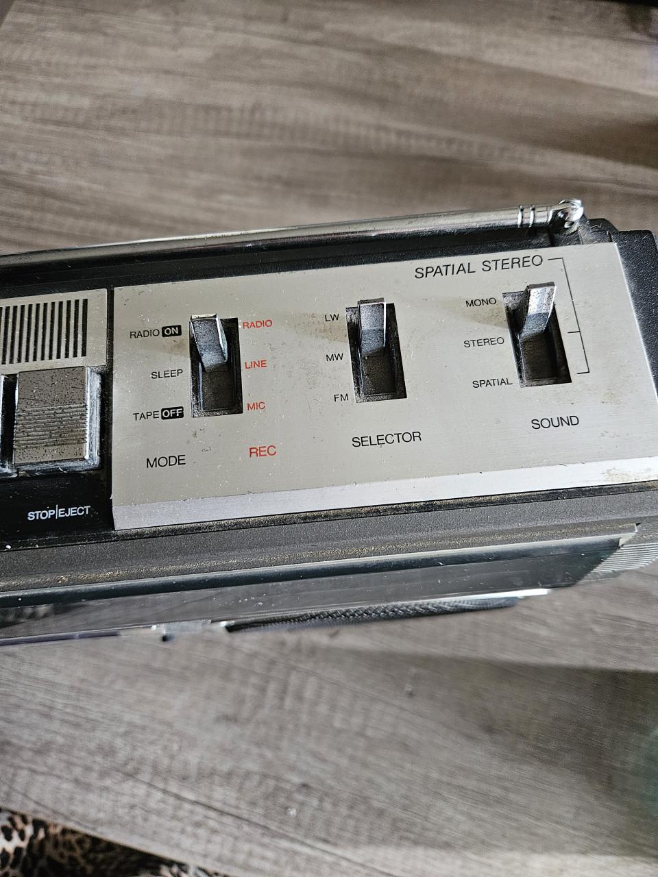 Mooie vintage Philips Ghettoblaster Radio en cassette speler