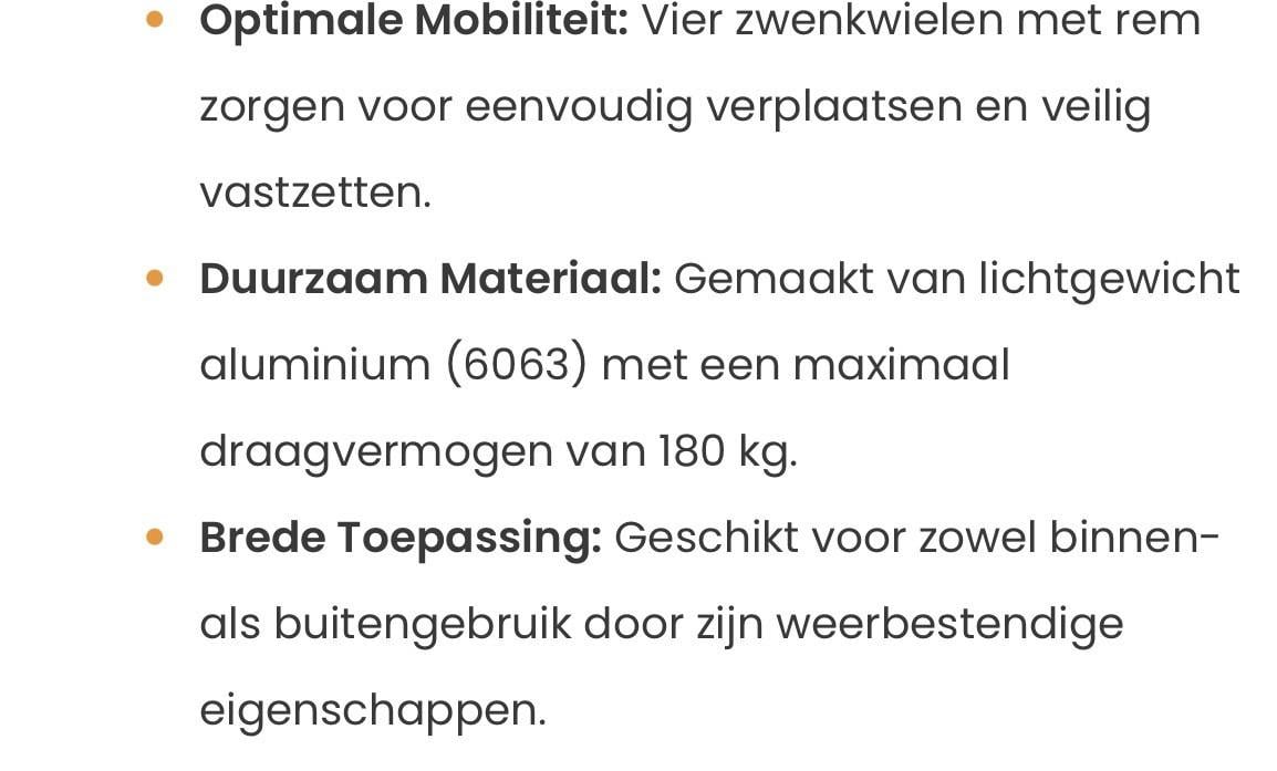 RolSteiger uitschuifbaar 6,5 meter hoog
