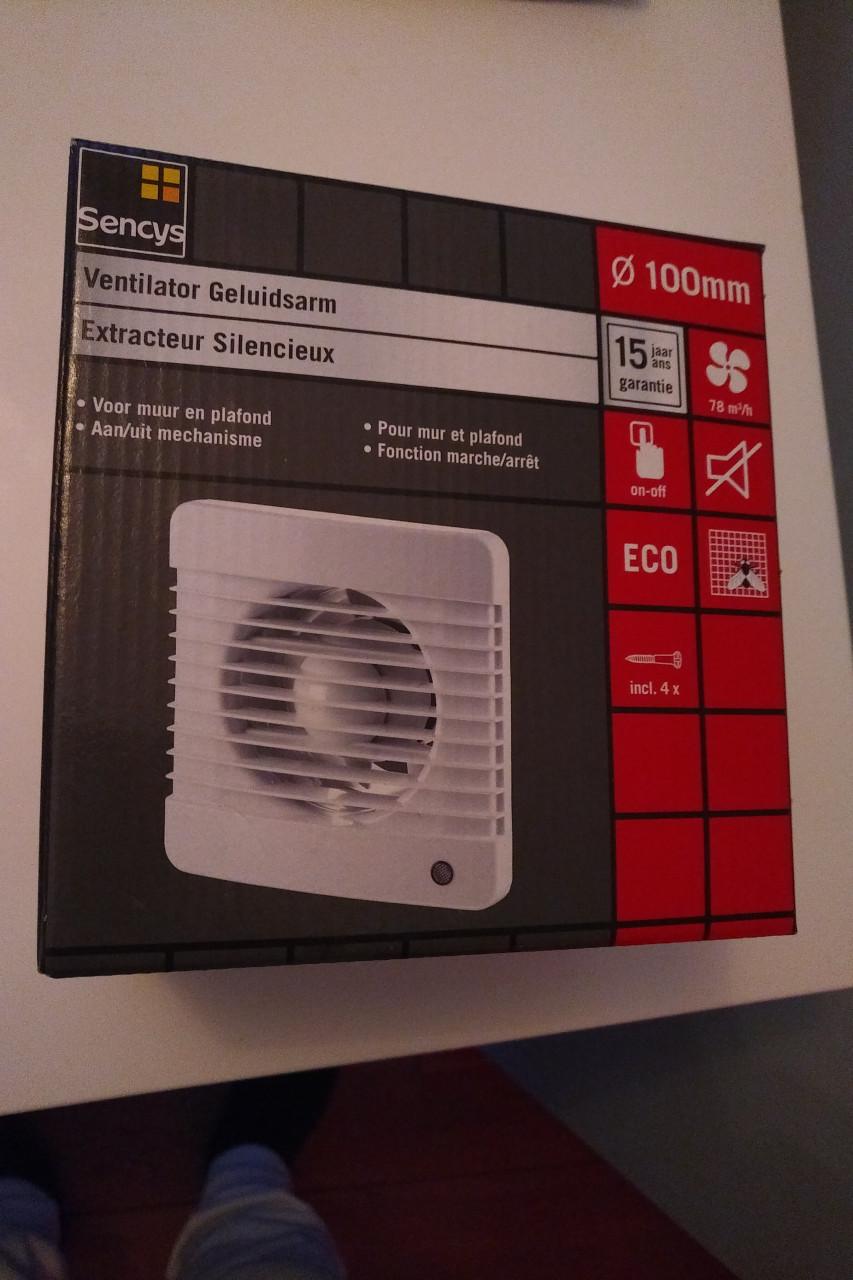 Sencys badkamerventilator Silent Ø100mm Standaard CE NIEUWE ventilator