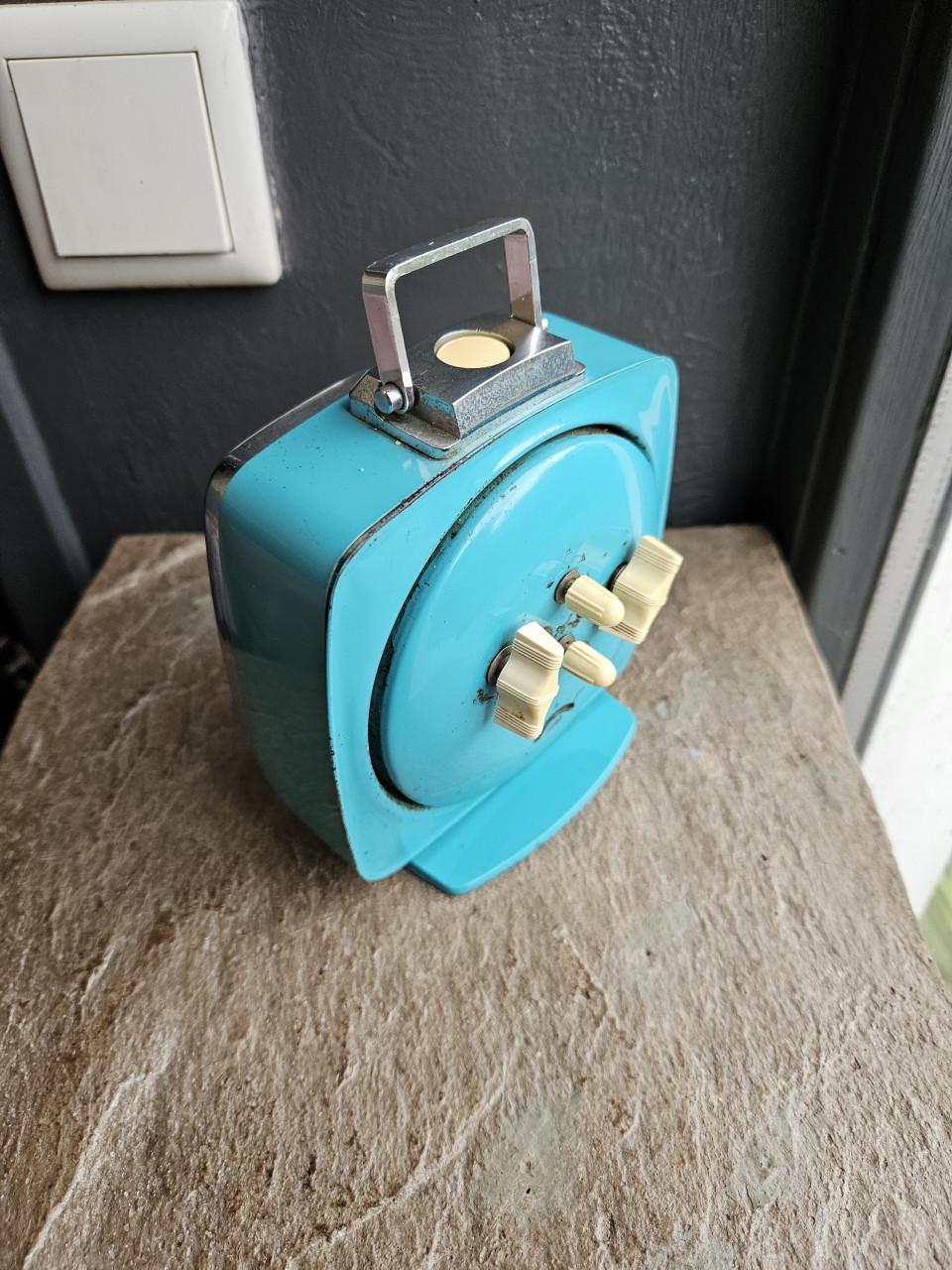 Vintage Seiko Corona Repeat Wekker - Turquoise space age