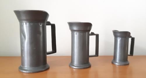 3 tinnen maatkannetjes