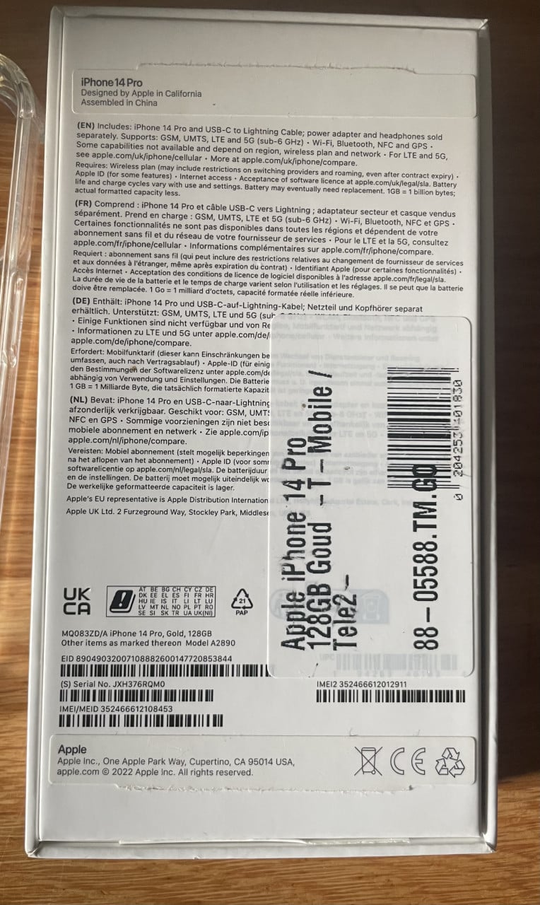 Iphon 14 Pro 128GB Goud