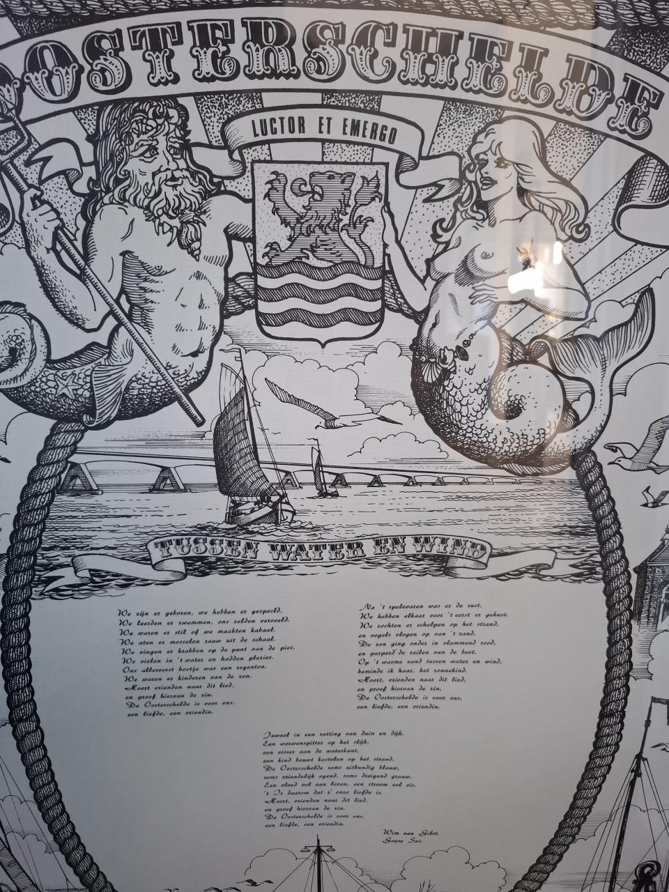 Lijst met gedicht Oosterschelde