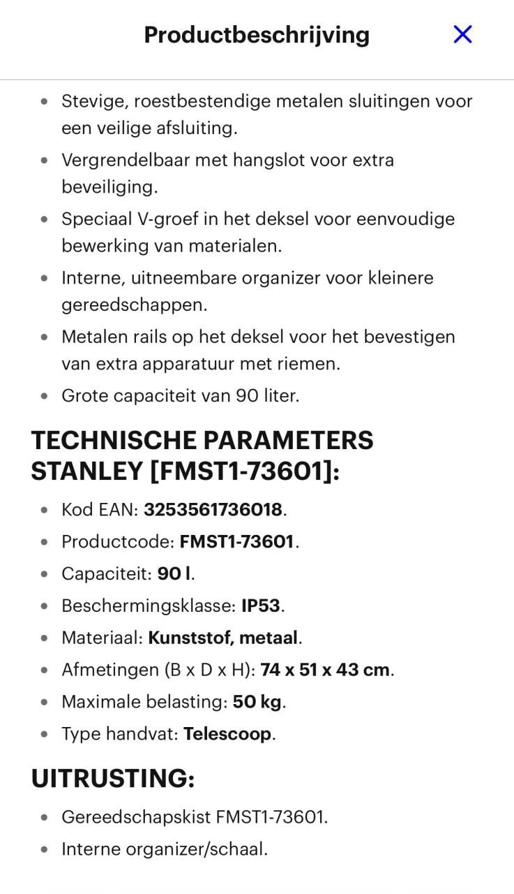 Stanley FATMAX gereedschapskist (90 liter)