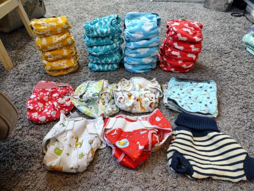 Wasbare luiers maat 1 (set compleet)
