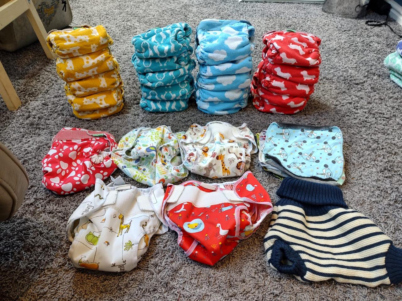 Wasbare luiers maat 1 (set compleet)