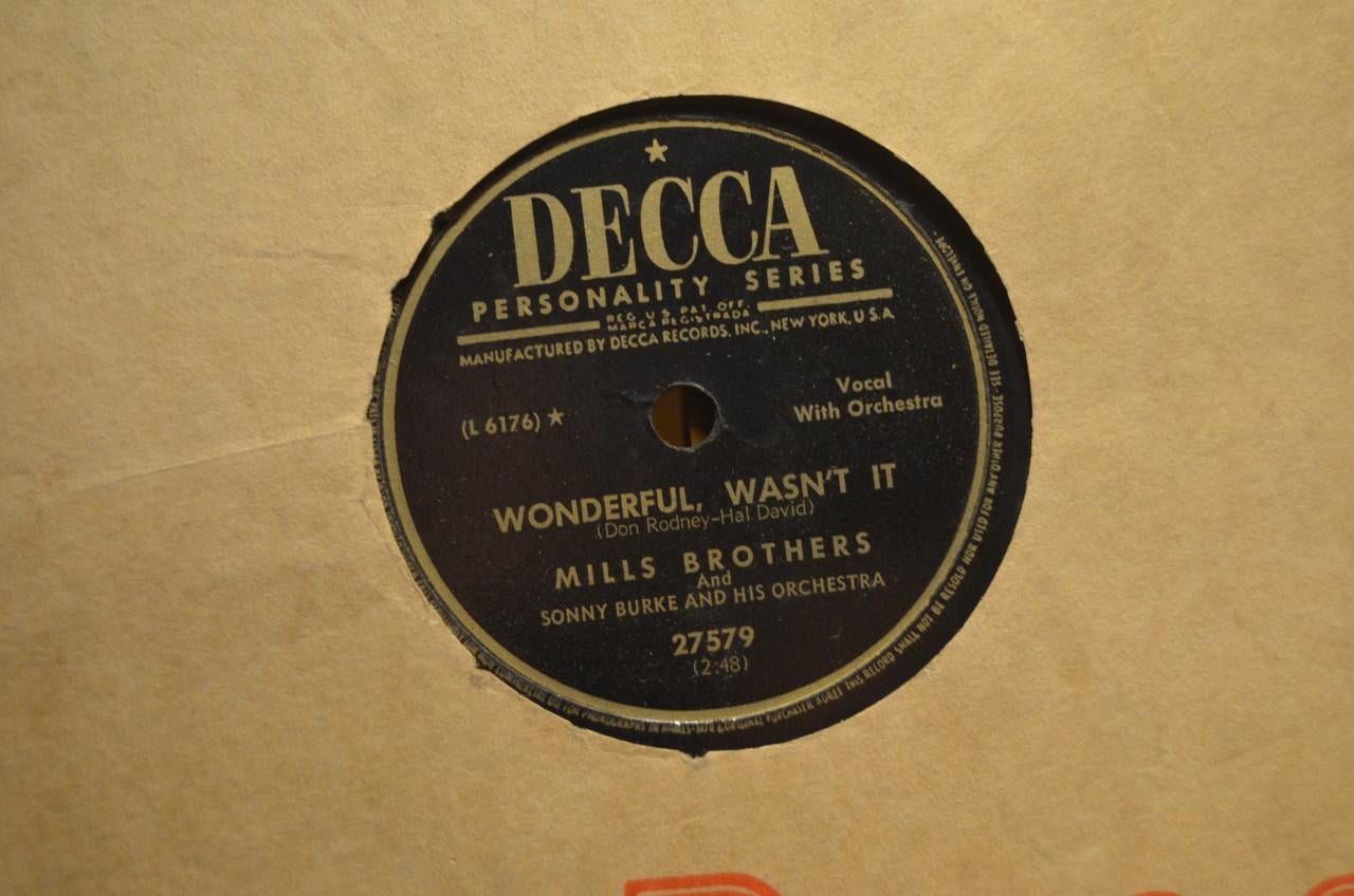 78 rpm Mills Brothers jaren '40 en '50 héél veel stuks.