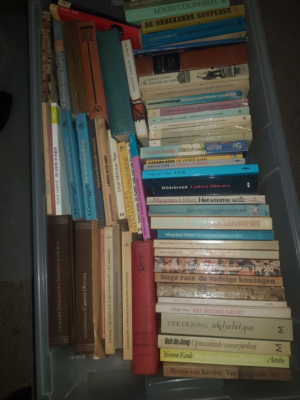 3 boxen met Nederlandse literatuur