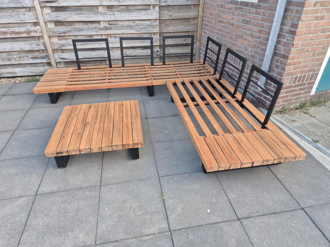 Aluminium Loungeset 255 x 255 cm (bezorging mogelijk)