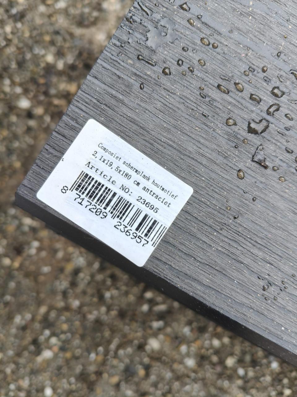 Schutting composiet nieuw antraciet