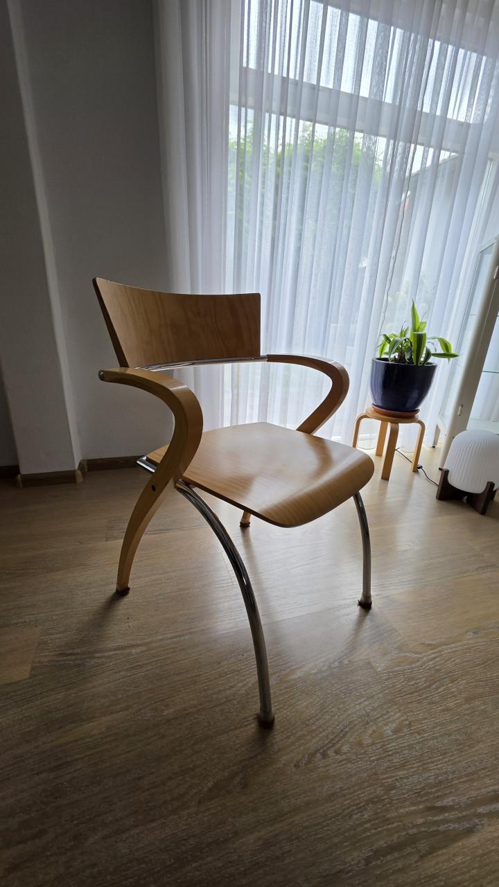 4x vintage design eetkamer stoelen "Can Can" van Komplot Design