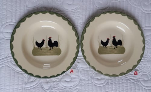 Kip & Haan servies: diep bord, 2 stuks