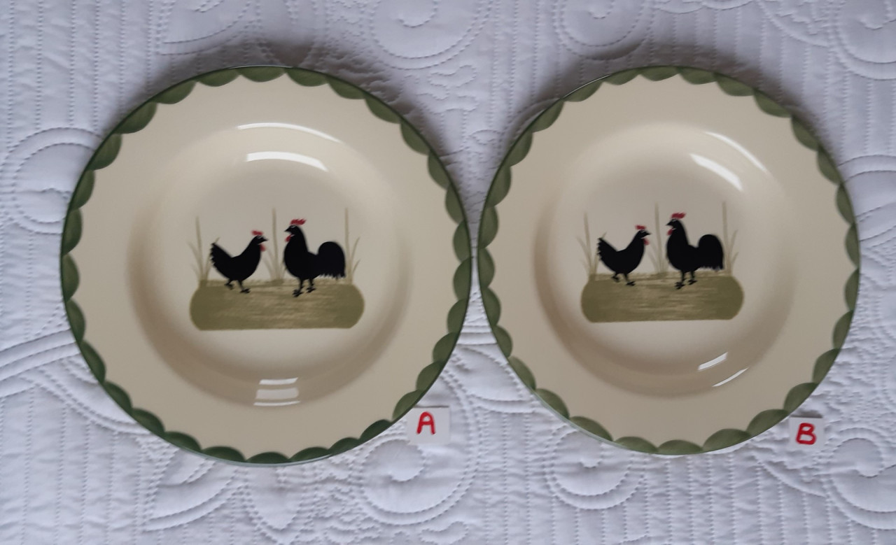 Kip & Haan servies: diep bord, 2 stuks