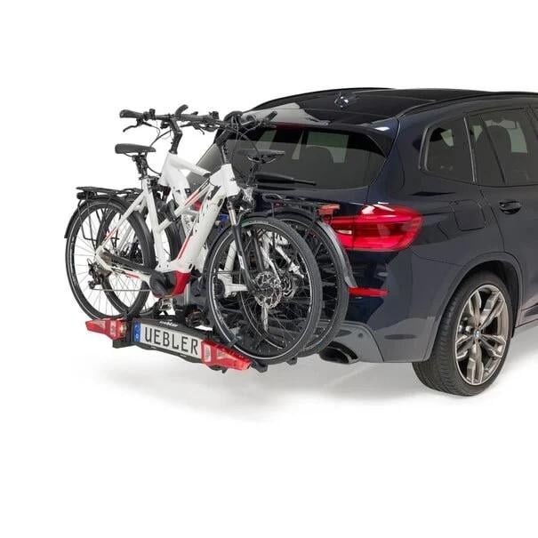 Uebler F24 fietsendrager / trekhaak montage voor 2 elektrische fietsen