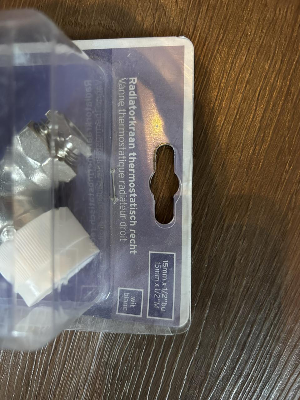 Radiatorkraan thermostatisch recht