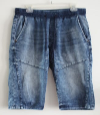 Korte blauwe broek maat m