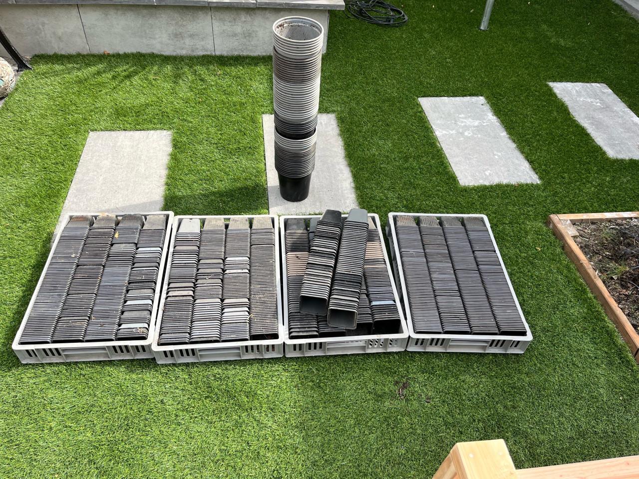 P9 plantenpotjes en grotere ronde potten