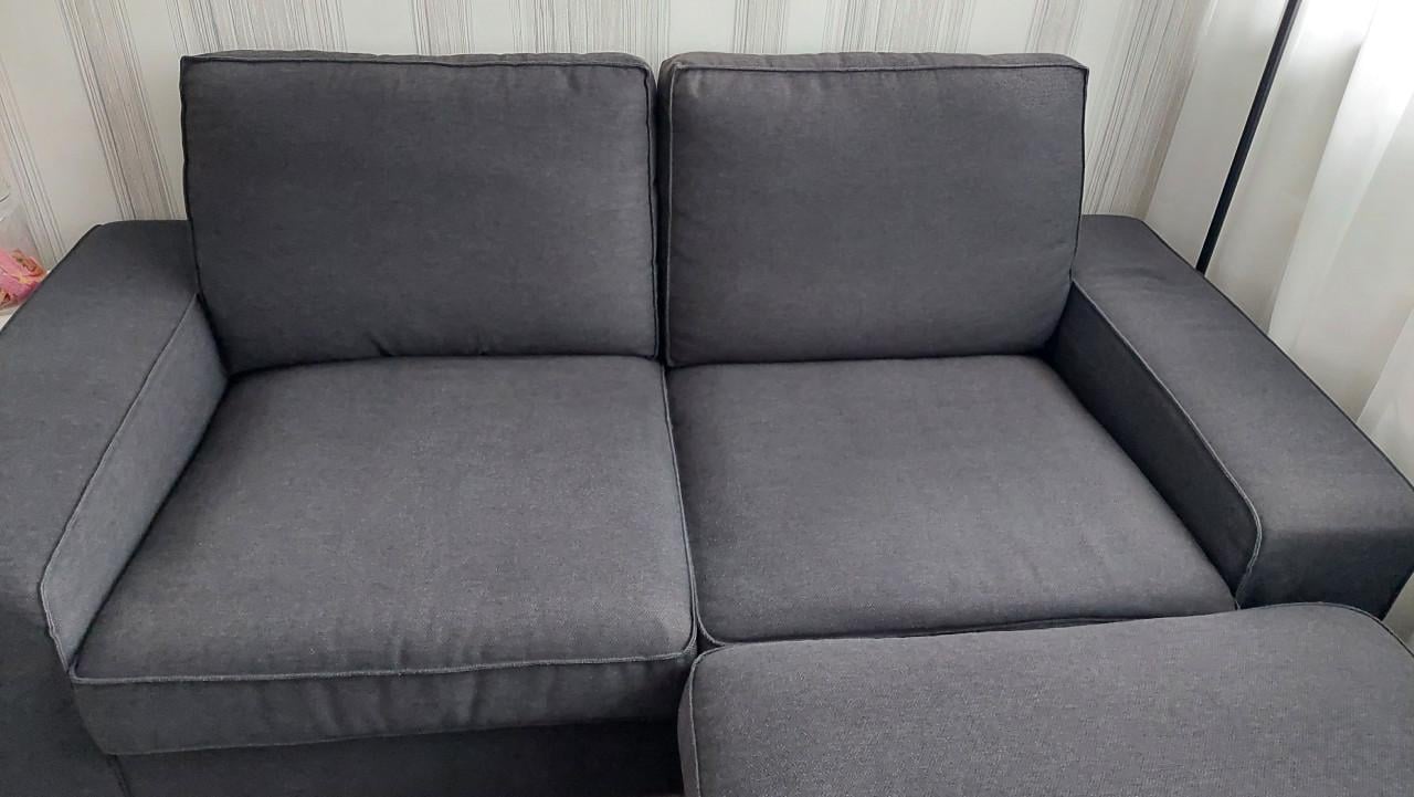 Antraciet rechte/ hoekbank