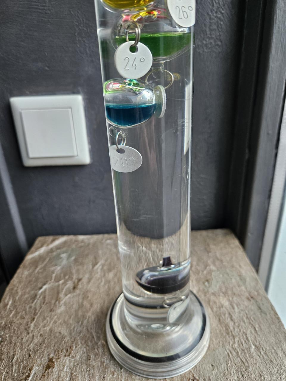 Zgan mooie grote Galileo weerstation gekleurde glazen bollen