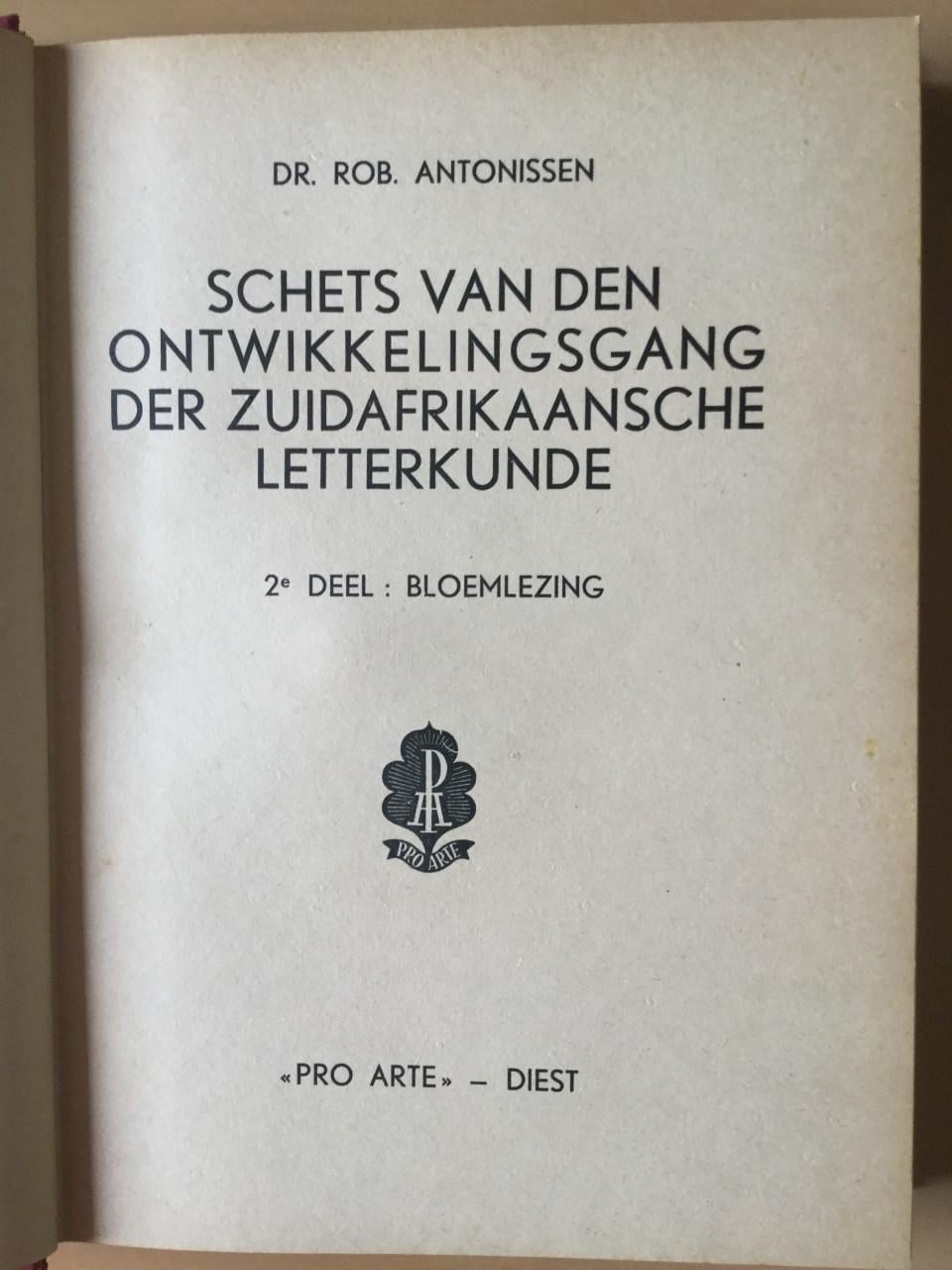 Schets van den ontwikkelingsgang der Z-Afrika Rob Antonissen
