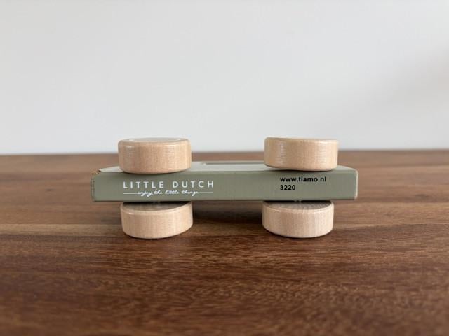 Little Dutch | houten bus | olijfkleurig