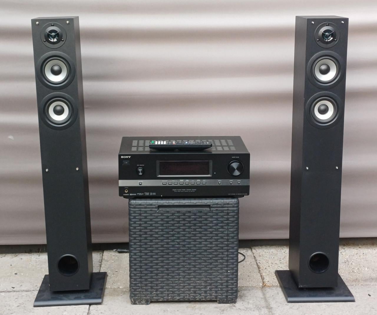 Sony tuner /versterker met zuilluidspeakers