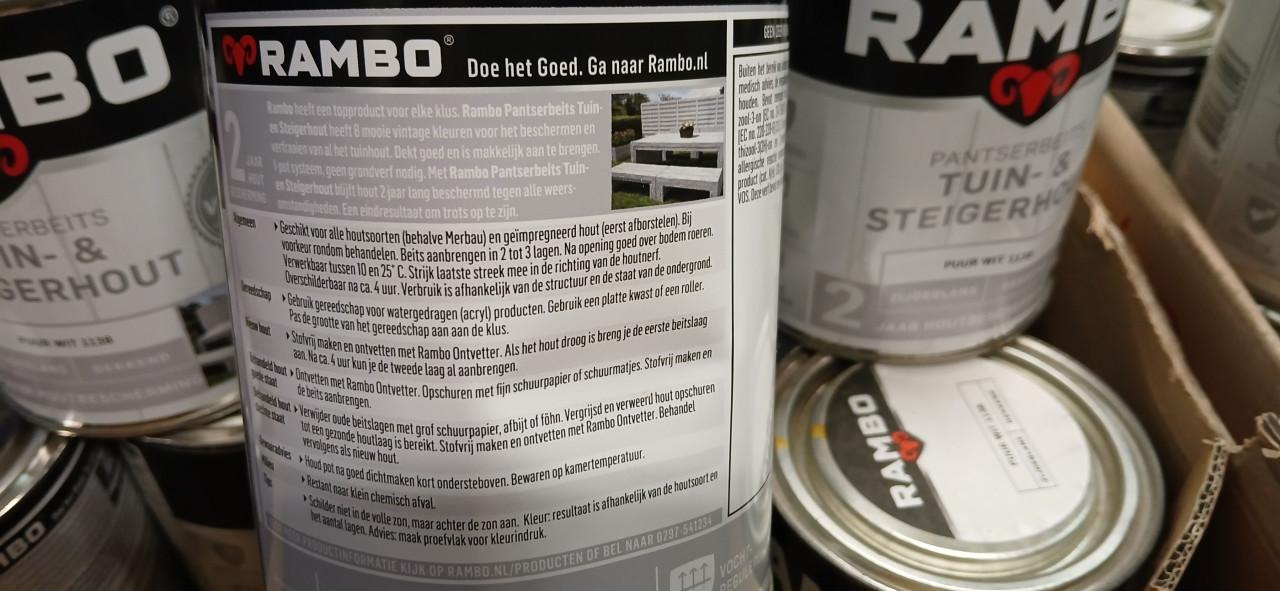 Rambo Pantserbeits voor tuin & steigerhout kleur wit