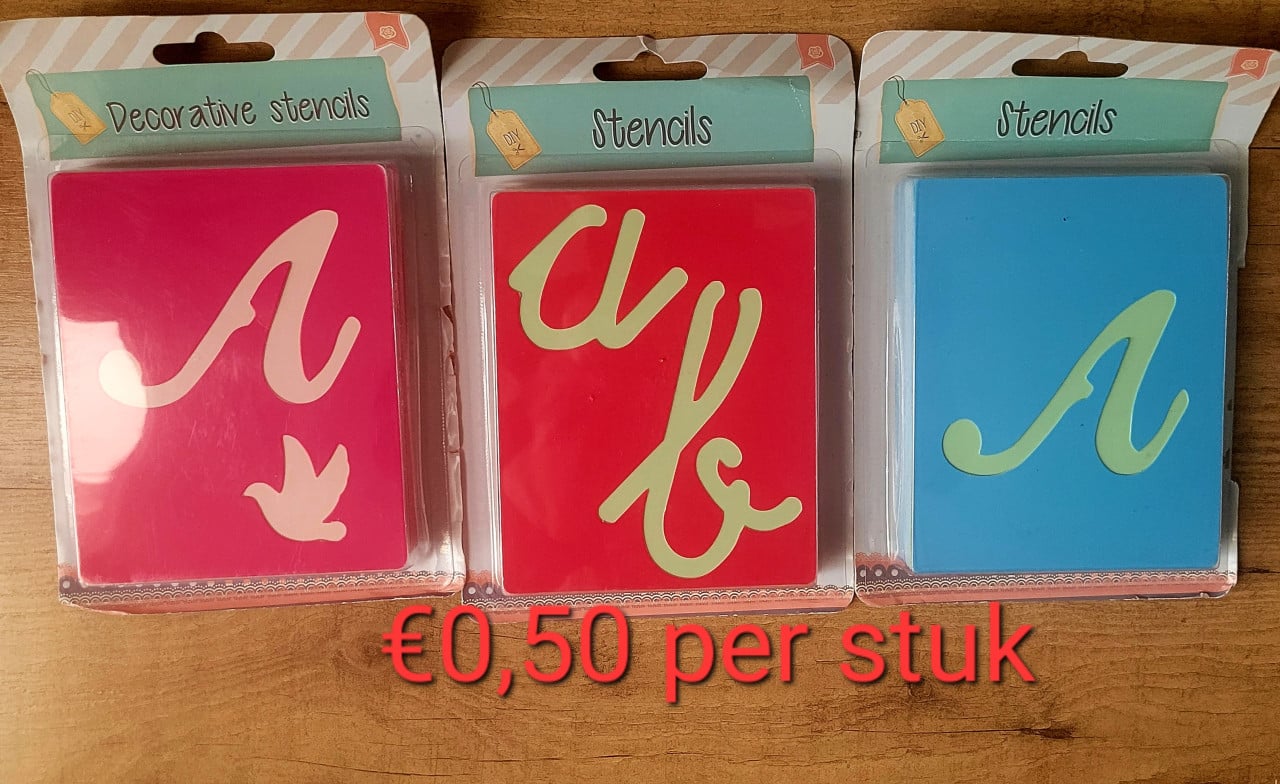 Stencils / Sjabloon, stempels Vanaf € 0,50