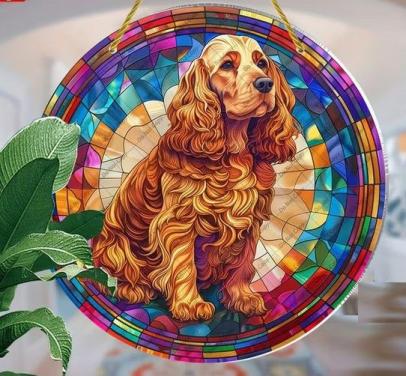Raamhanger cocker spaniel ( kleurrijk )