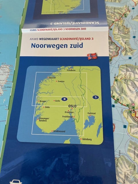 Anwb kaart Noorwegen zuid