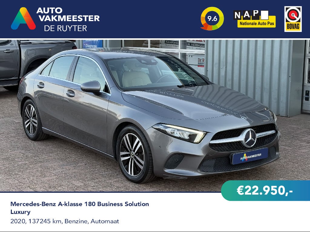 Mercedes-Benz A-klasse - 180 Business Solution Luxury | Wit Leder | Sfeer