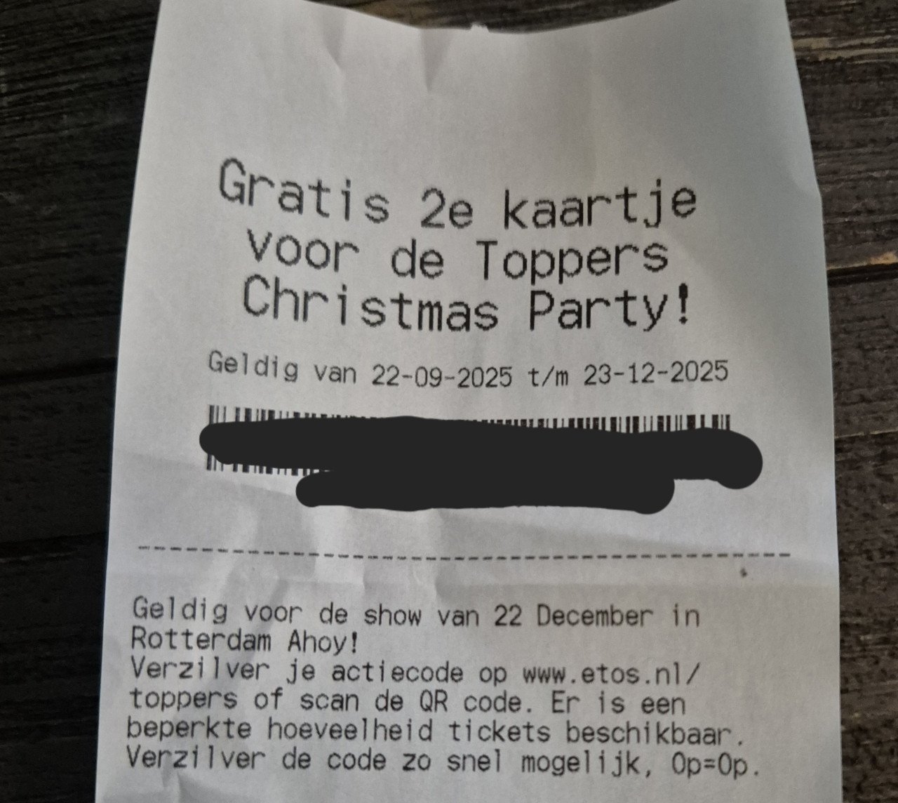 Gratis Toppers kaartje