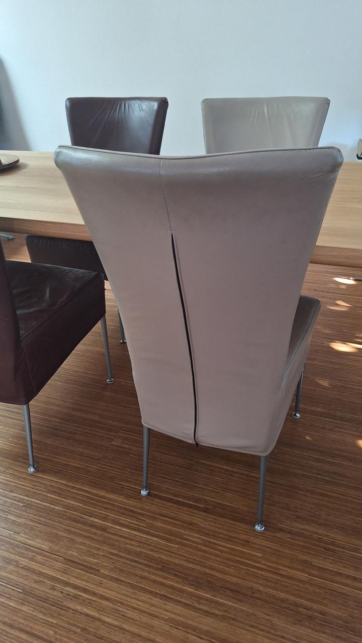 Lederen eetkamerstoelen 4 stuks